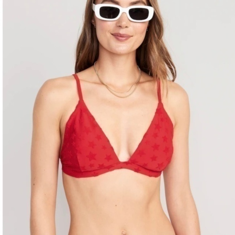 Old Navy Americana Star-Print Triangle Bikini Swim Top for Women New with tags
